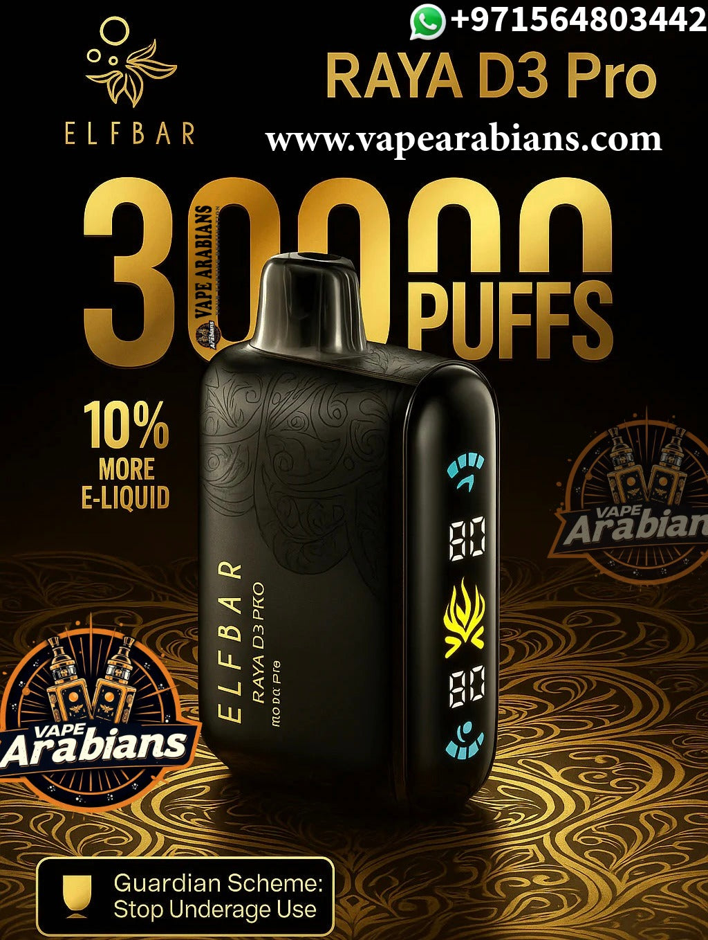 ELFBAR RAYA D3 PRO Disposable Vape – 30,000 Puffs, Rechargeable UAE,Dubai