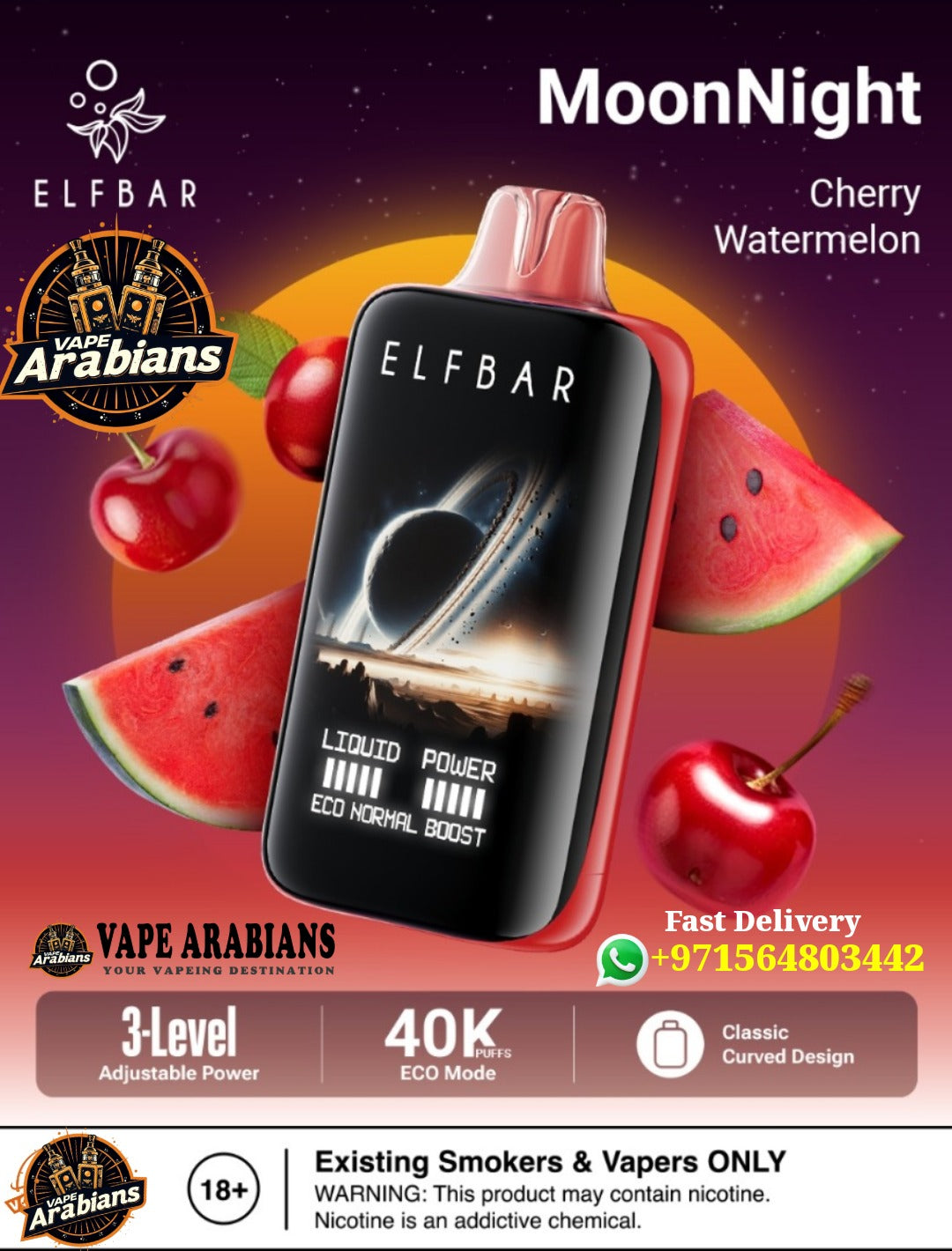 ELF BAR Moon Night 40000 Puffs 50MG Disposable Vape in Dubai