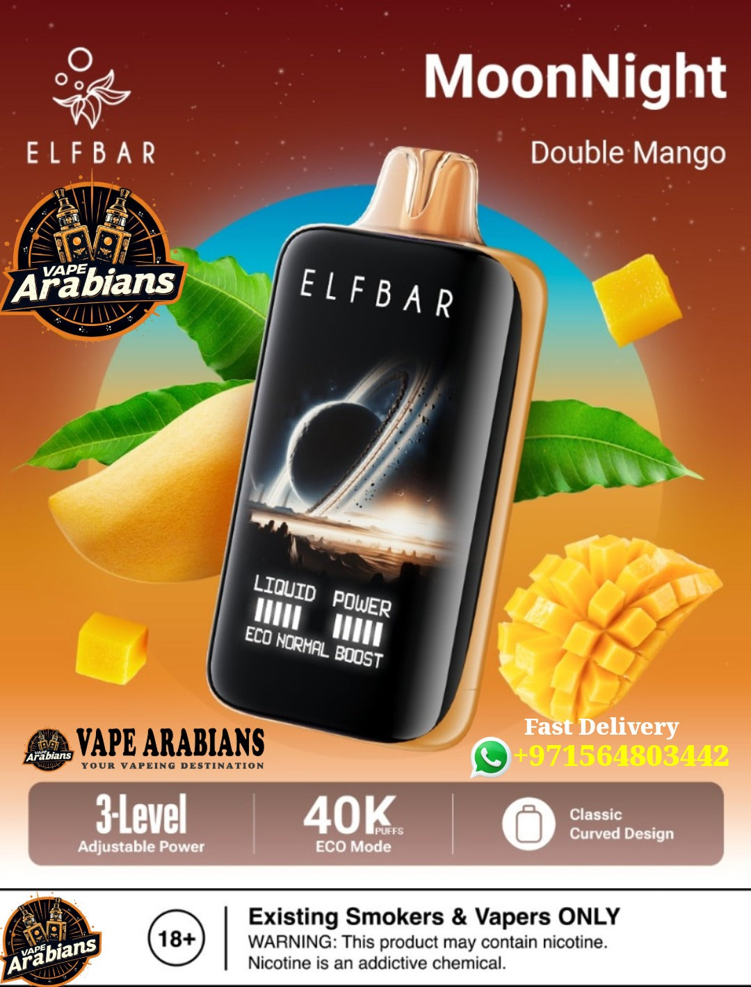 ELF BAR Moon Night 40000 Puffs 50MG Disposable Vape in Dubai