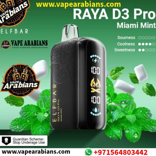 ELFBAR RAYA D3 PRO Disposable Vape – 30,000 Puffs, Rechargeable UAE,Dubai