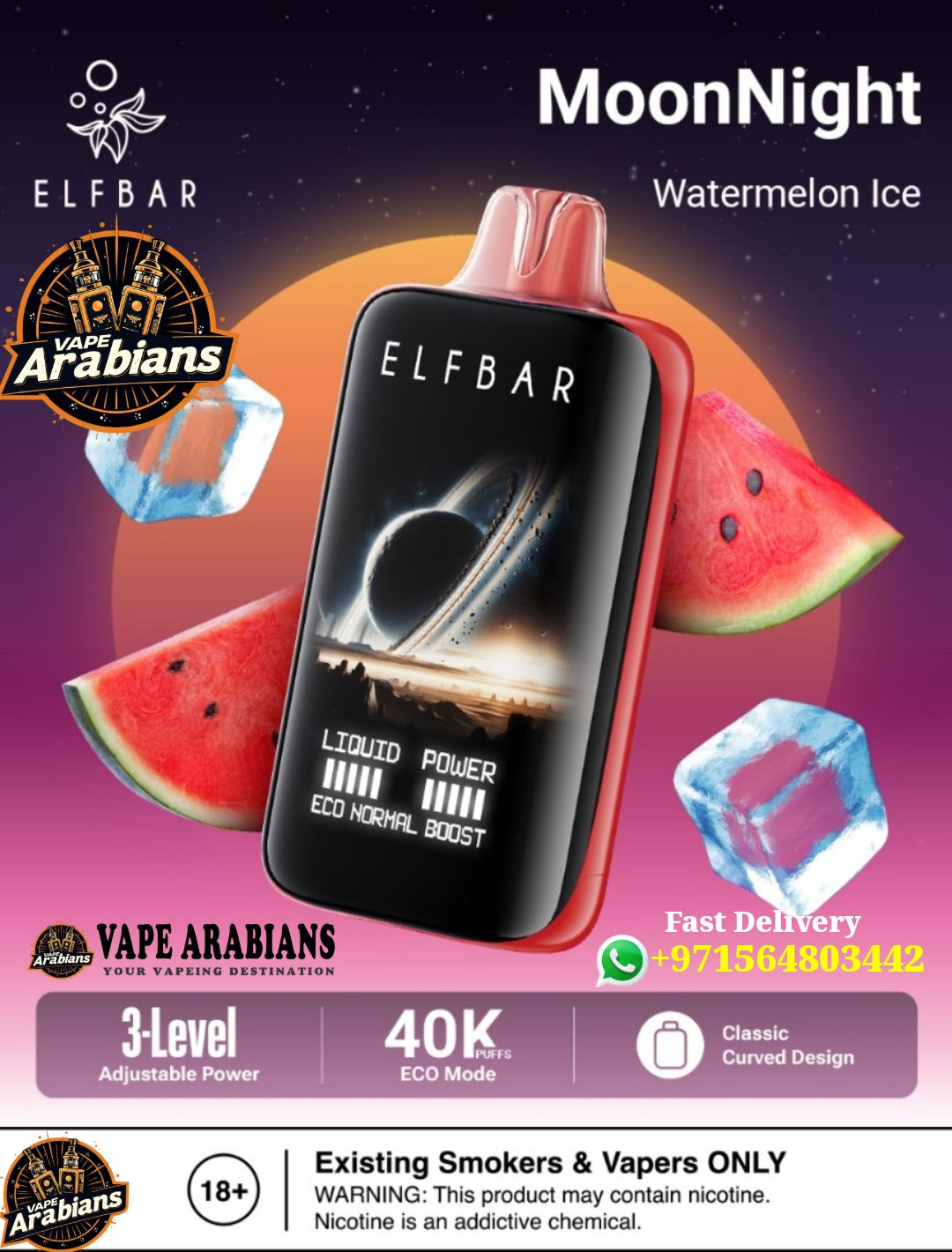 ELF BAR Moon Night 40000 Puffs 50MG Disposable Vape in Dubai