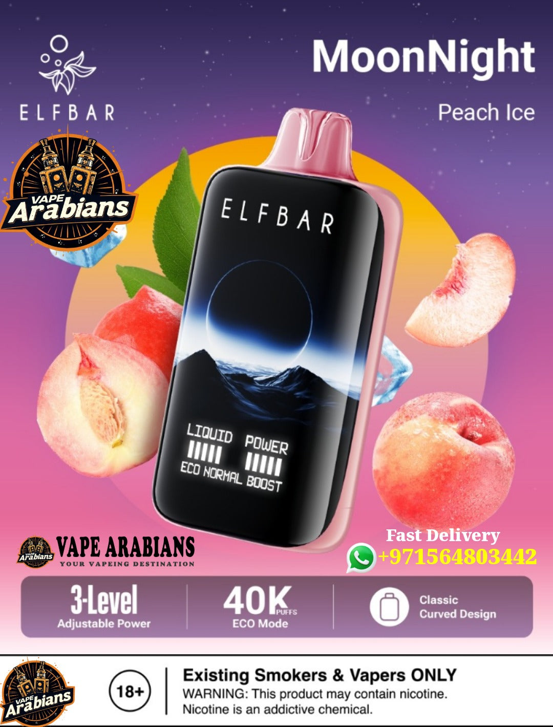 ELF BAR Moon Night 40000 Puffs 50MG Disposable Vape in Dubai