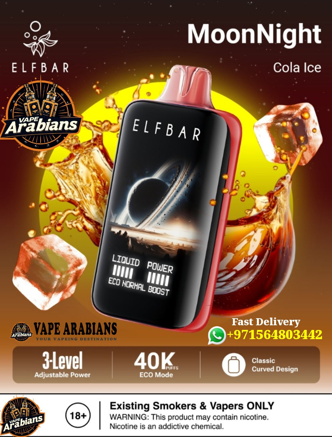 ELF BAR Moon Night 40000 Puffs 50MG Disposable Vape in Dubai