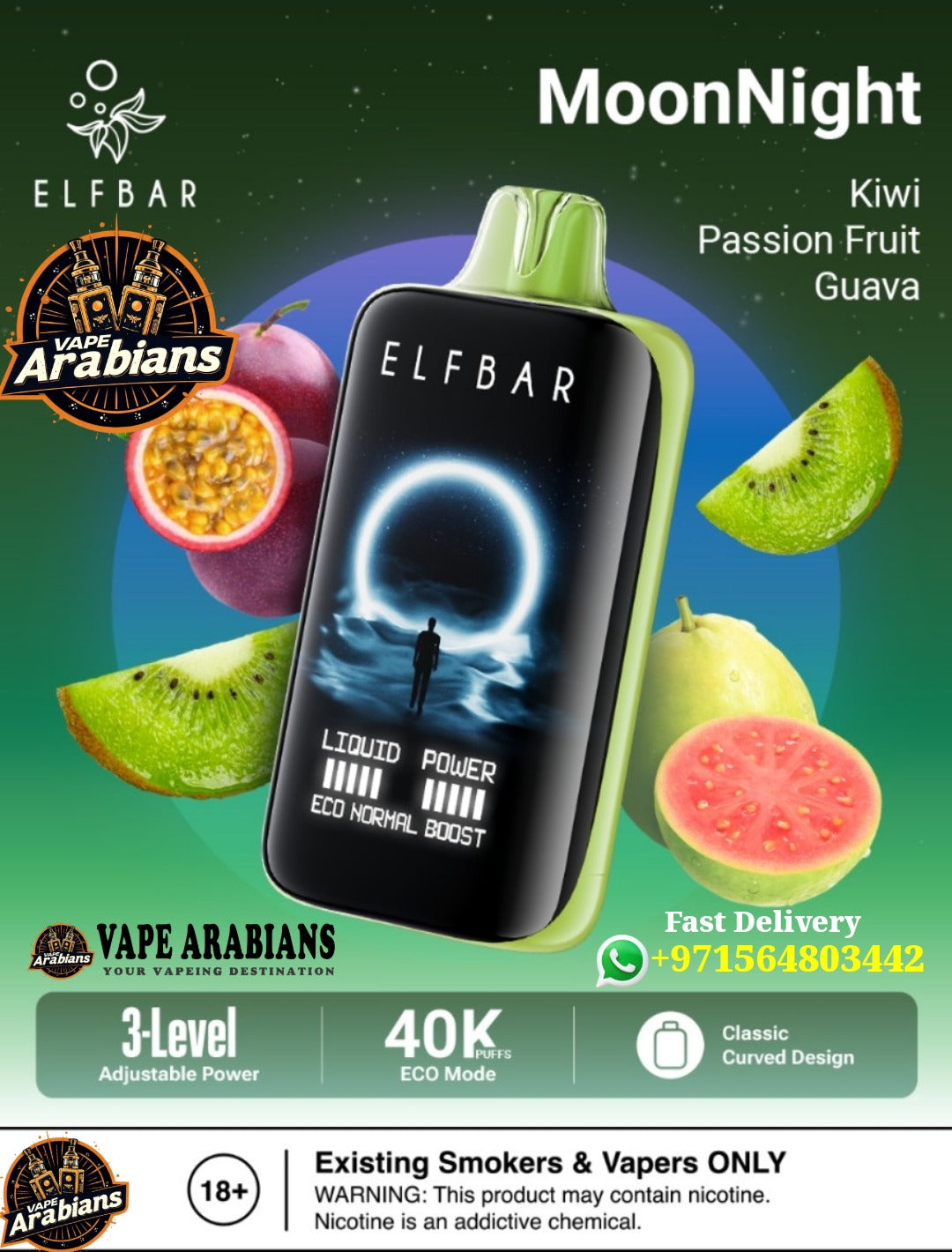 ELF BAR Moon Night 40000 Puffs 50MG Disposable Vape in Dubai