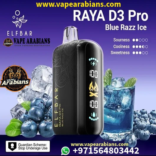 ELFBAR RAYA D3 PRO Disposable Vape – 30,000 Puffs, Rechargeable UAE,Dubai